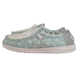 Hey Dude Wally Tropical Light Blue Men’s 12 Slip-On Casual Comfort Shoes Travel